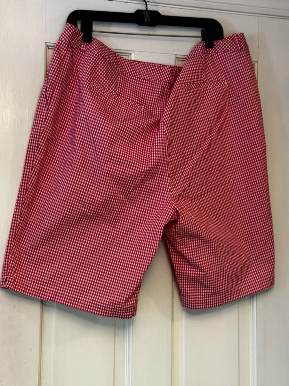 Talbots Pink and White Gingham Bermuda Shorts - Picture 2 of 7